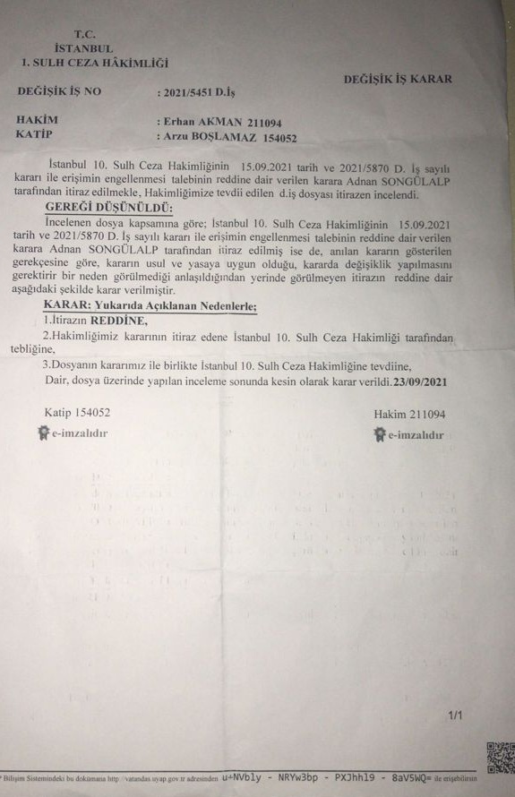 Adnan Songülalp - Hürriyet yalan haber